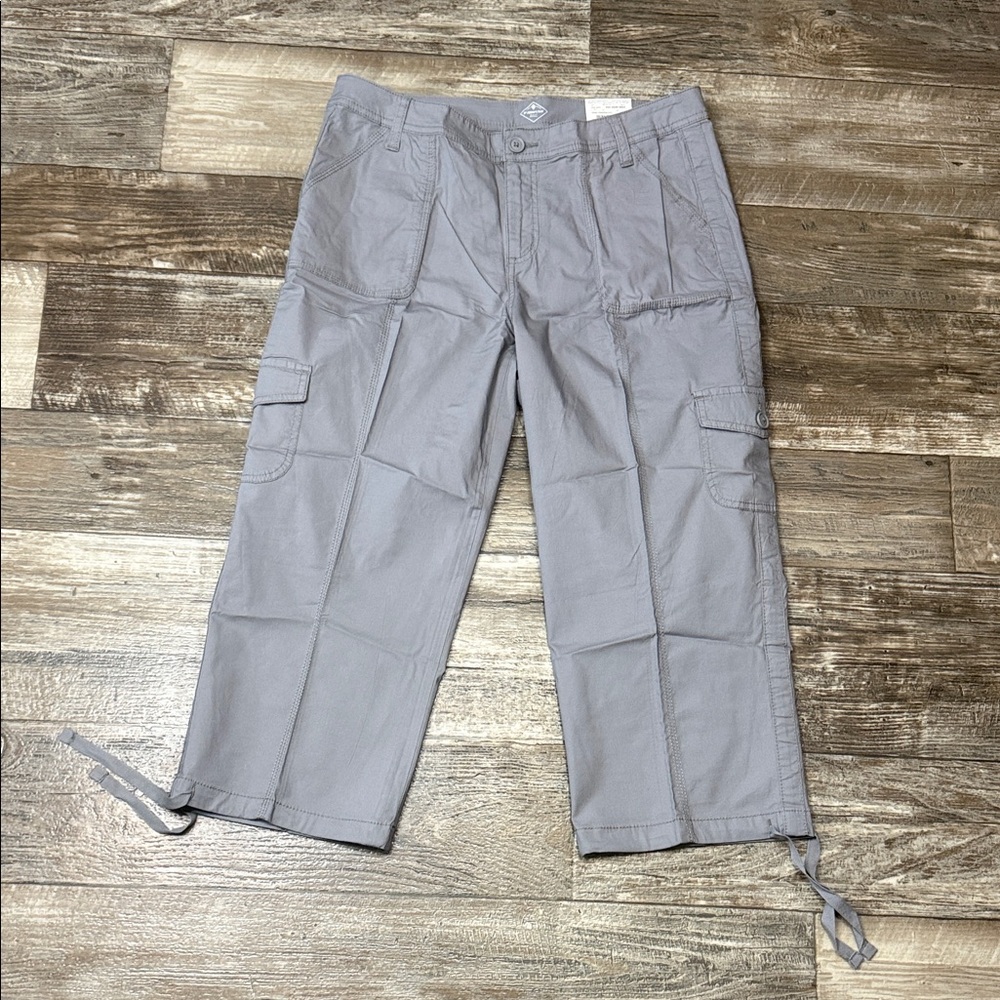 NEW Light Gray Cargo Capri Pants Size 10T